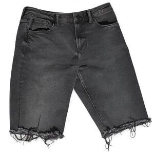 Kensie Black Distressed Denim Shorts - Size 8/29
